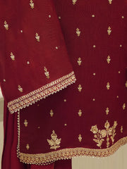 3 Piece - Pure Embroidered Cotton Net Suit S112541