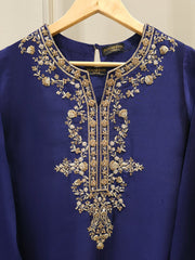 2 Piece- Pure Embroidered Sheesha Silk Suit S112555