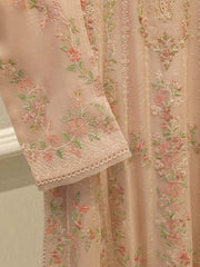 3 Piece - Pure Embroidered Cotton Net Suit S112554