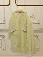 Piece- Pure Khaddi Silk Embroidered Suit S112563