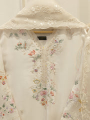 3 Piece- Pure Embroidered Sheesha Silk Suit S112580