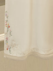 3 Piece- Pure Embroidered Sheesha Silk Suit S112580