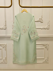 3 Piece- Pure Embroidered Sheesha Silk Suit S112640