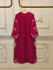 3 Piece- Pure Khaddi Silk Embroidered Suit S112703