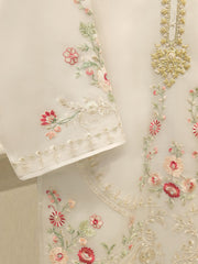 2 Piece - Pure Organza Embroidered Suit S112706