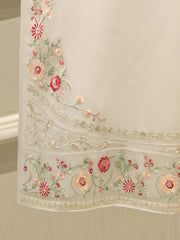2 Piece - Pure Organza Embroidered Suit S112706