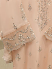 3 Piece - Pure Embroidered Cotton Net Suit S112717
