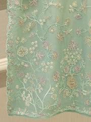 3 Piece - Pure Chiffon Embroidered Suit S112716