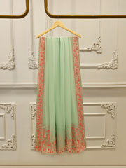 3 Piece - Pure Embroidered Cotton Net Suit S112720