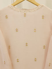 3 Piece - Pure Embroidered Cotton Net Suit S112737