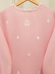 2 Piece - Pure Embroidered Cotton Net Suit S112738