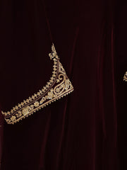 3 Piece - Embroidered Velvet Suit S112742