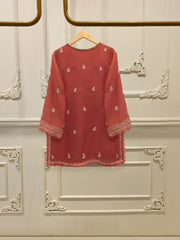 3 Piece - Pure Embroidered Cotton Net Suit S112767