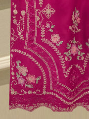 3 Piece- Pure Khaddi Silk Embroidered Suit S112770