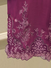 3 Piece - Pure Embroidered Cotton Net Suit S112776