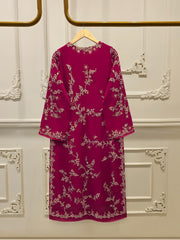 3 Piece - Pure Chiffon Embroidered Suit S112787
