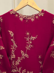 3 Piece - Pure Chiffon Embroidered Suit S112787