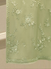 3 Piece - Pure Chiffon Embroidered Suit S112784