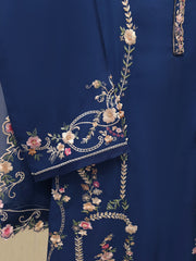 3 Piece- Pure Khaddi Silk Embroidered Suit S112788