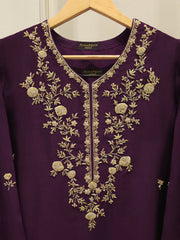 2 Piece- Pure Embroidered Sheesha Silk Suit S112830