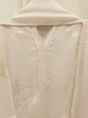 3 Piece - Pure Embroidered Cotton Net Suit S112846