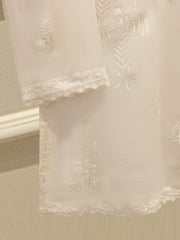 3 Piece - Pure Embroidered Cotton Net Suit S112846