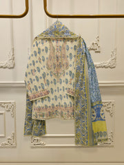 3 Piece - Digital Printed Embroidered Cambric Suit S112815