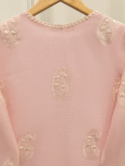 3 Piece - Pure Embroidered Cotton Net Suit S112866