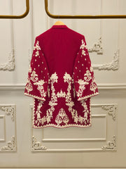 3 Piece - Pure Embroidered Cotton Net Suit S112818