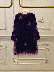 2 Piece - Embroidered Velvet Suit S112855