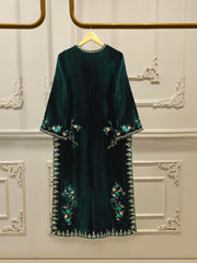 2 Piece - Embroidered Velvet Suit S112901