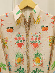 2 Piece - Digital Printed Embroidered Cambric Suit WS00211
