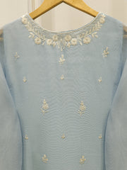 3 Piece - Pure Embroidered Cotton Net Suit S112905