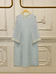 3 Piece - Pure Embroidered Cotton Net Suit S112905