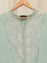 Digital Printed Embroidered Cambric Shirt S112916