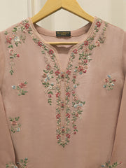 2 Piece- Pure Korean Silk Embroidered Suit S112926