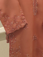 3 Piece - Pure Organza Embroidered Suit S112919
