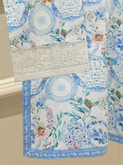 Digital Printed Embroidered Cambric Shirt S112933