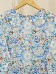 Digital Printed Embroidered Cambric Shirt S112933