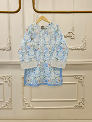 Digital Printed Embroidered Cambric Shirt S112933