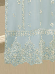 2 Piece - Pure Embroidered Cotton Net Suit S112935