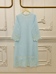 2 Piece - Pure Embroidered Cotton Net Suit S112935