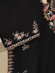 3 Piece- Pure Embroidered Sheesha Silk Suit S112959