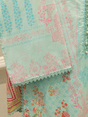 3 Piece - Digital Printed Embroidered Cambric Suit S112966