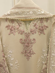 3 Piece - Pure Embroidered Cotton Net Suit S112963