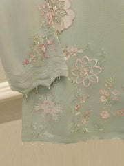 3 Piece - Pure Embroidered Cotton Net Suit S112954