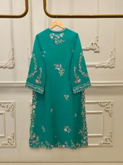2 Piece- Pure Khaddi Silk Embroidered Suit S113007