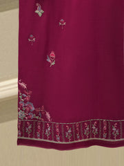 3 Piece- Pure Khaddi Silk Embroidered Suit S113011