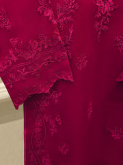 3 Piece - Pure Organza Embroidered Suit S113012