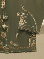 2 Piece - Embroidered Linen Suit WS00236